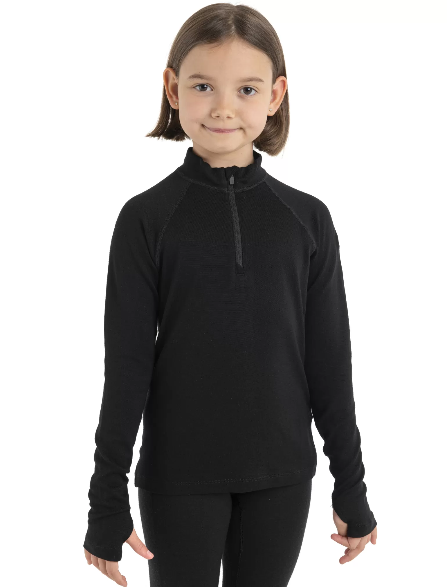 Kids Icebreaker Kids' Merino 260 Tech Long Sleeve Half Zip Thermal Top