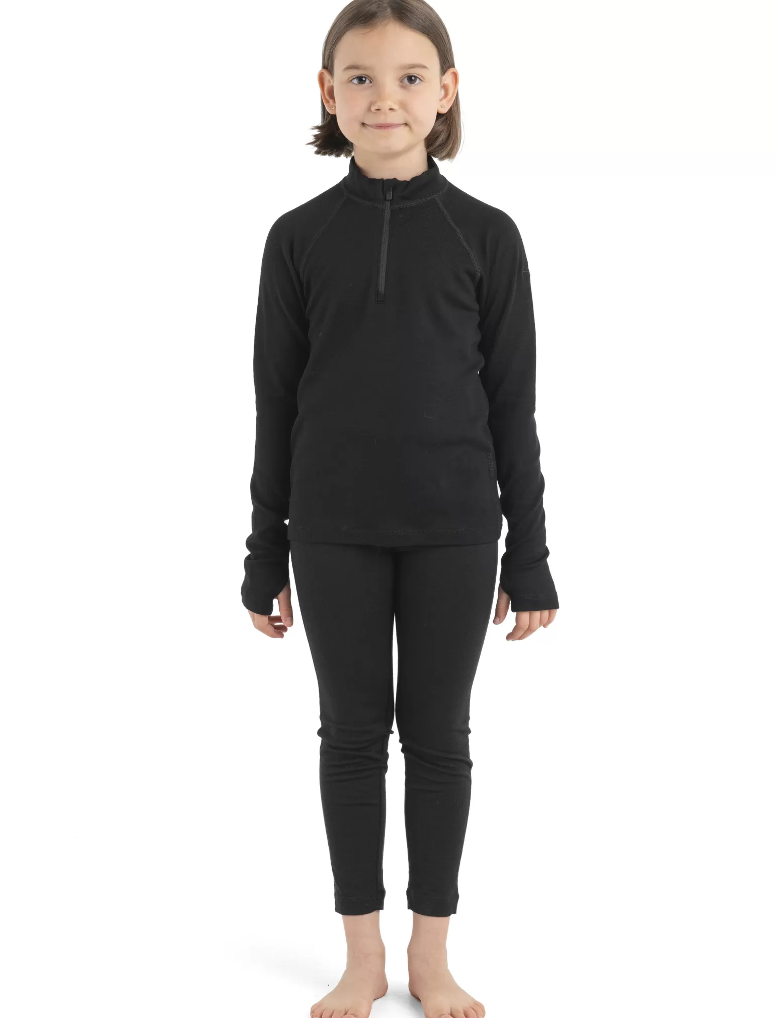 Kids Icebreaker Kids' Merino 260 Tech Long Sleeve Half Zip Thermal Top