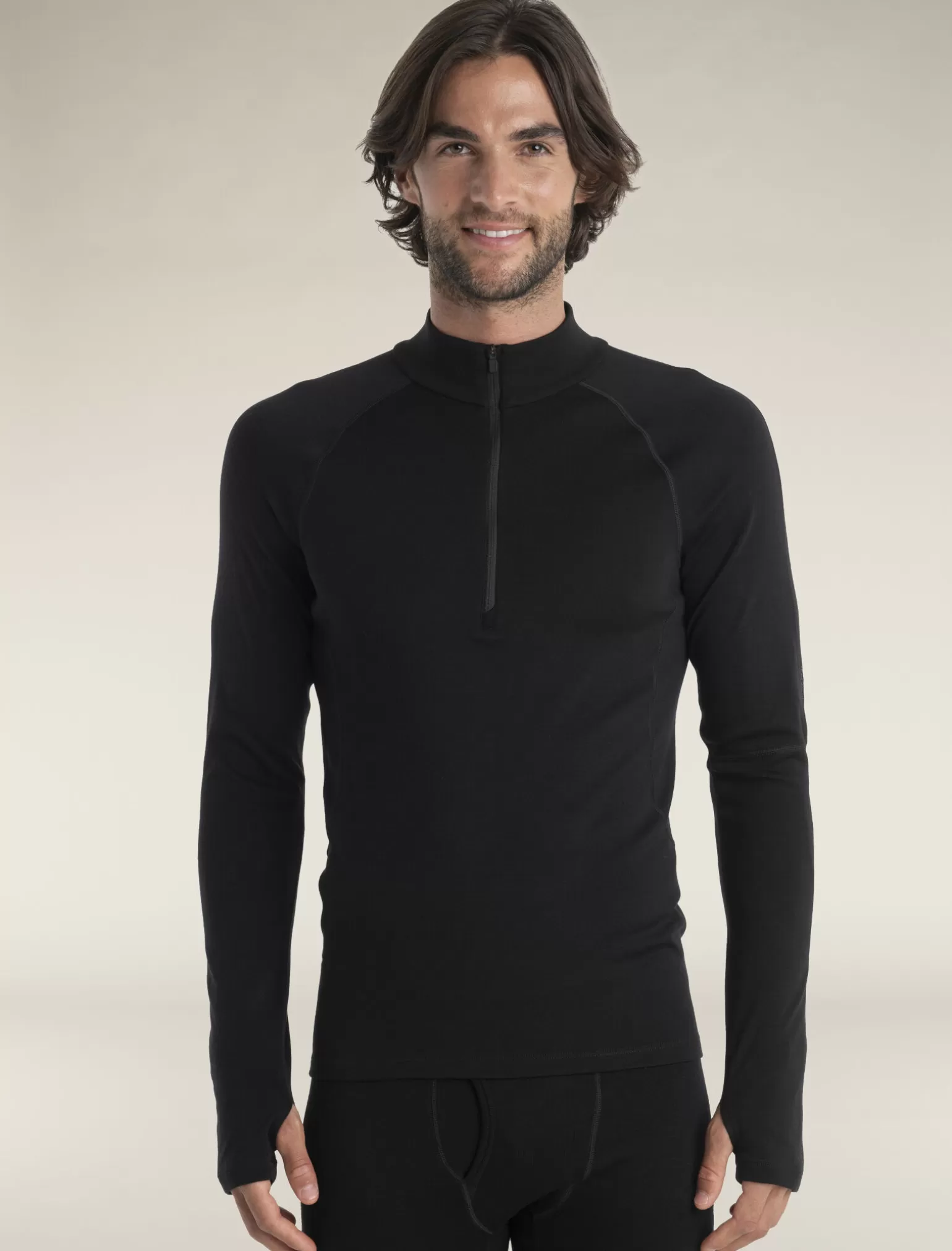 Icebreaker Men's 300 MerinoFine™ Polar Long Sleeve Half Zip Thermal Top