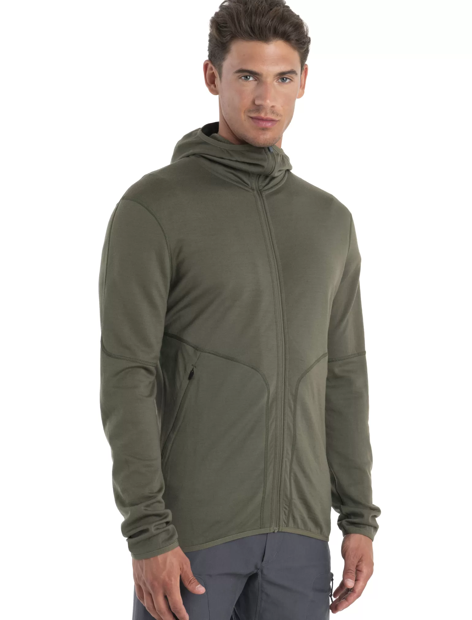 Icebreaker Men's Merino 560 Realfleece™ Elemental Long Sleeve Zip Hoodie