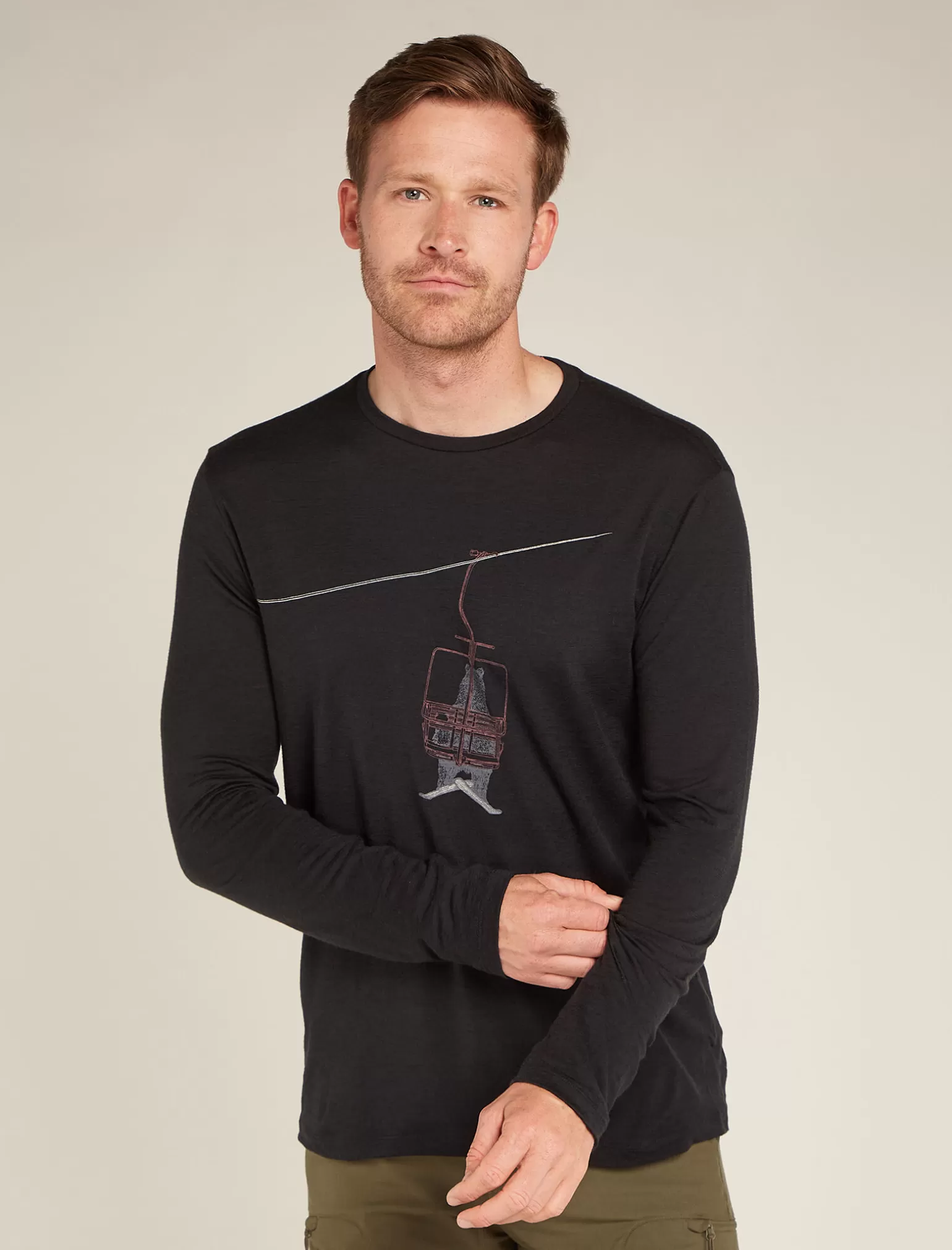 Icebreaker Men's Merino 150 Tech Lite Long Sleeve T-Shirt Bear Lift