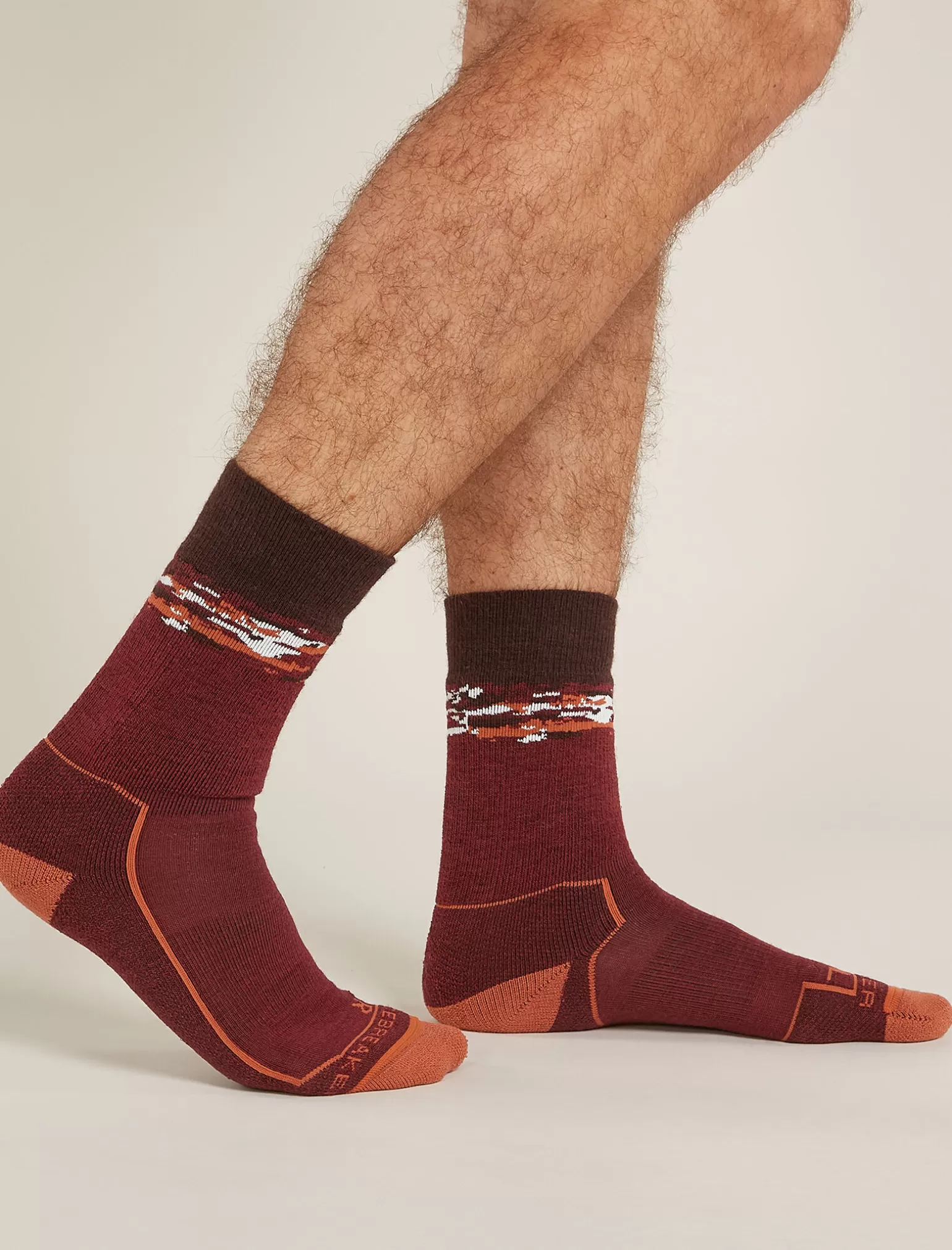 Icebreaker Men's Merino Hike+ Medium Crew Sedimentary Socks