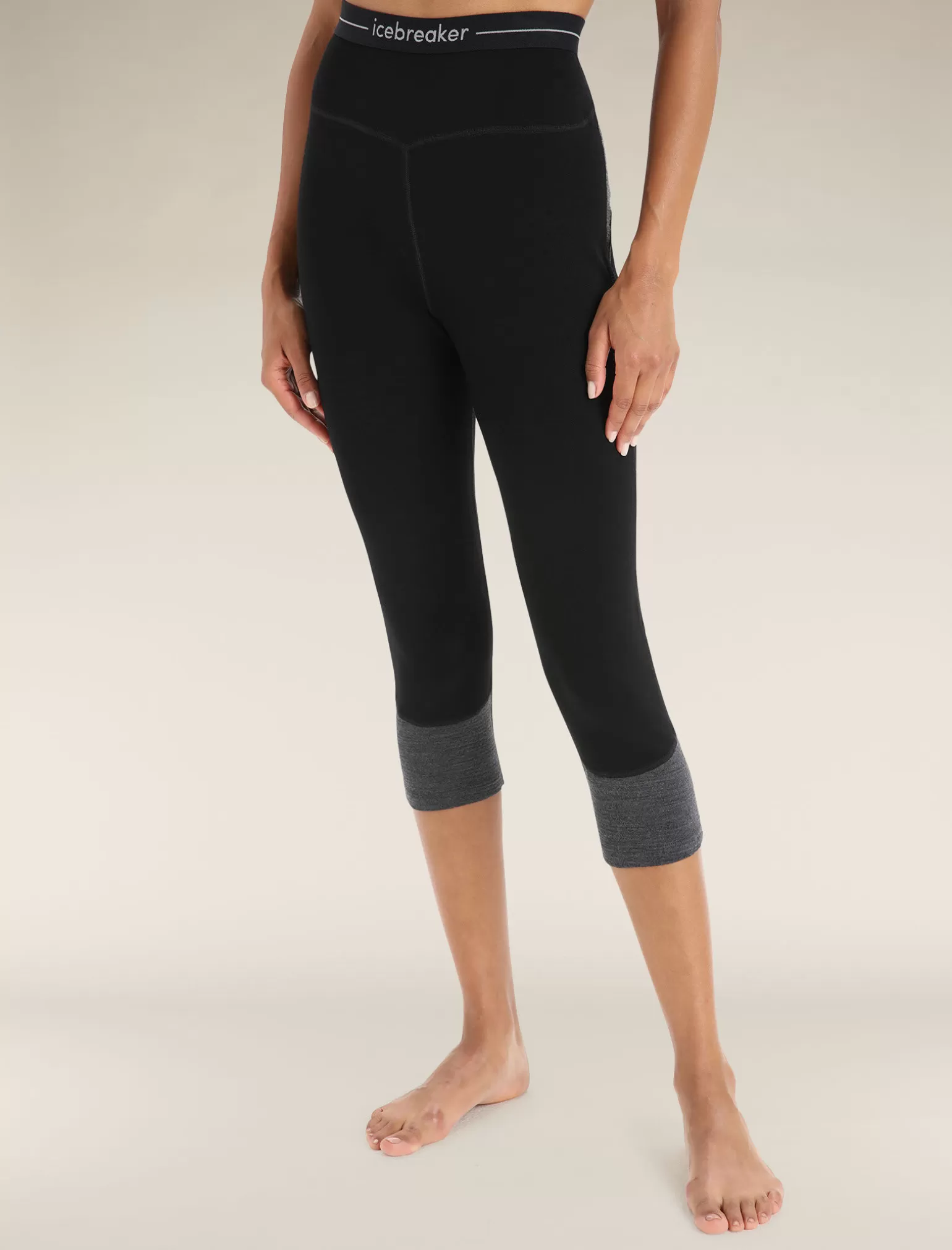 Women Icebreaker Women's Merino 260 ZoneKnit™ 3/4 Thermal Leggings